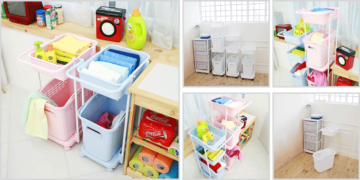 移動型洗濯物バスケット(統合)